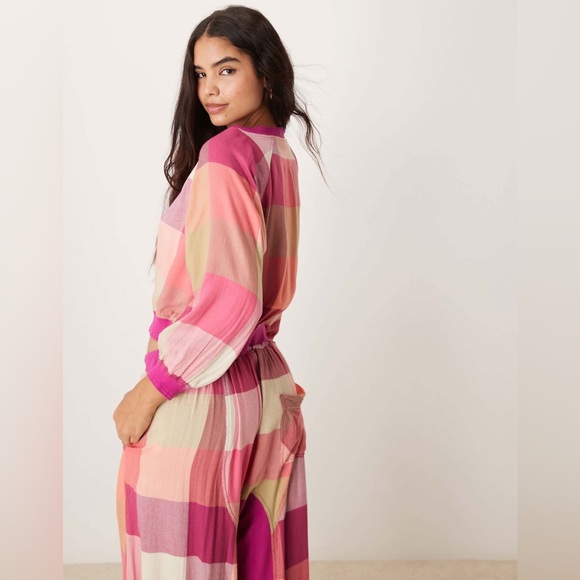 Free People Pink and Cream Pajama Pants - Picture 3 of 12